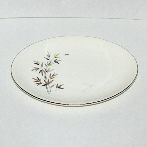 Dominion China SILVER WILLOW Small Oval Serving Platter Vintage Read Description - Picture 7 of 8